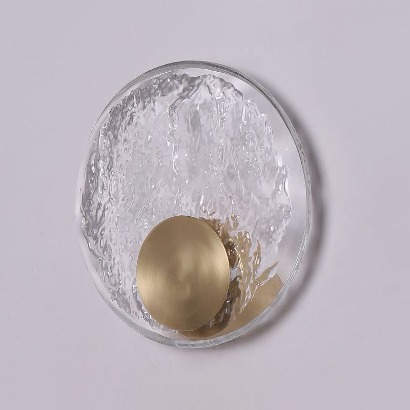 Crystal Ideas de iluminación de pared de 1 luces Round Clear Modern Style Lighting Lights Lights
