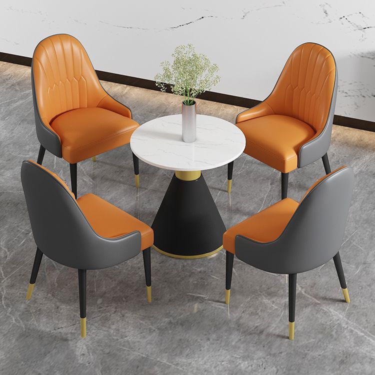 Glam Sintered Stone Dining Table Set 1/2/3/4/5 Pieces Dining Set for Dining Areas