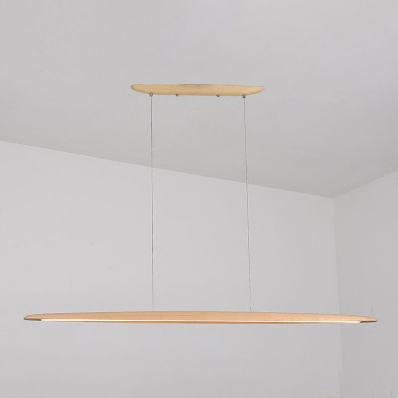 Iluminación moderna de la isla de la cocina Madera lineal 1 Luz de la isla de la luz