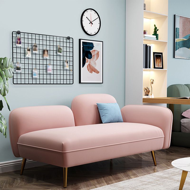 Grey/Blue/Pink Velvet Sofa 55.12"/63" Wide Square Arm Loveseat