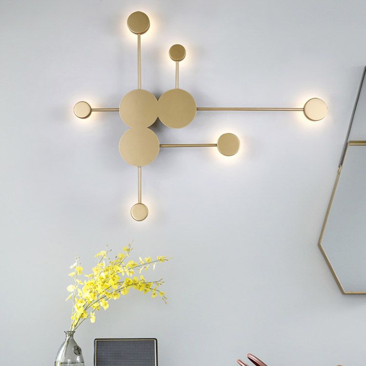 Géométrie Forme des lumières murales en métal Modern Style 6 Lampes de montage mural clair
