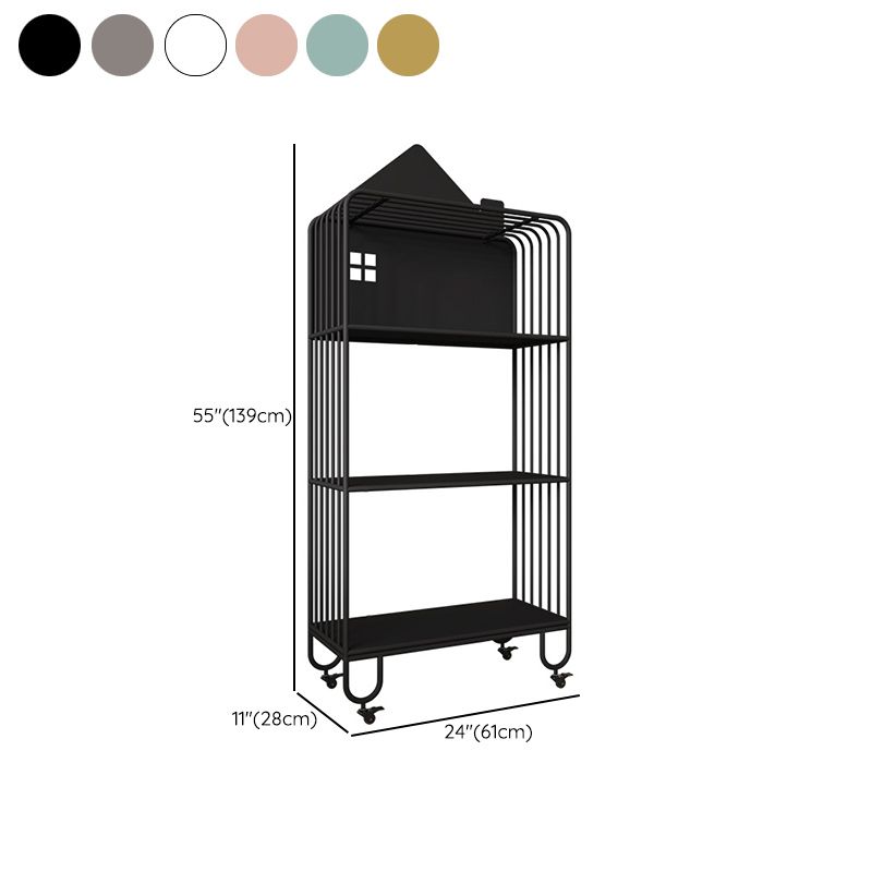 Contemporary Metal Bookshelf Standard Shelves Included Bookcase