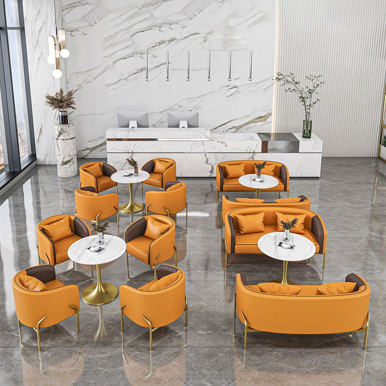 Glam Style Dinette Set 1/3/4/5 Pcs Round Stone Dinette Table with Dining Chair