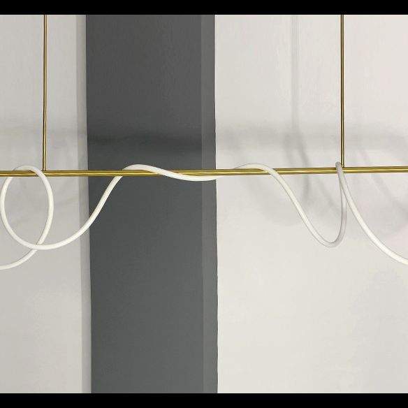 Minimalism Nordic Style LED Island Light Soft Silicone Lampshade Home Decorative Lighting Fixture in Gold