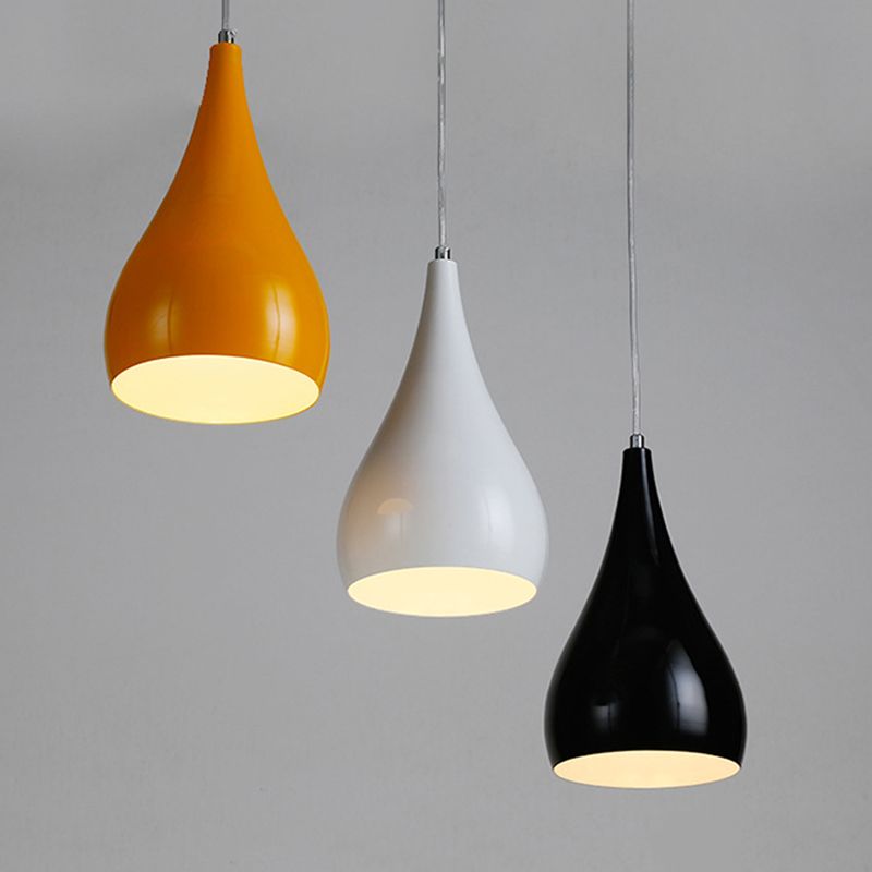 Macron Color Metal Hanging Light Nordic Style Pendant Light Cone Shape Hanging Light for Kitchen