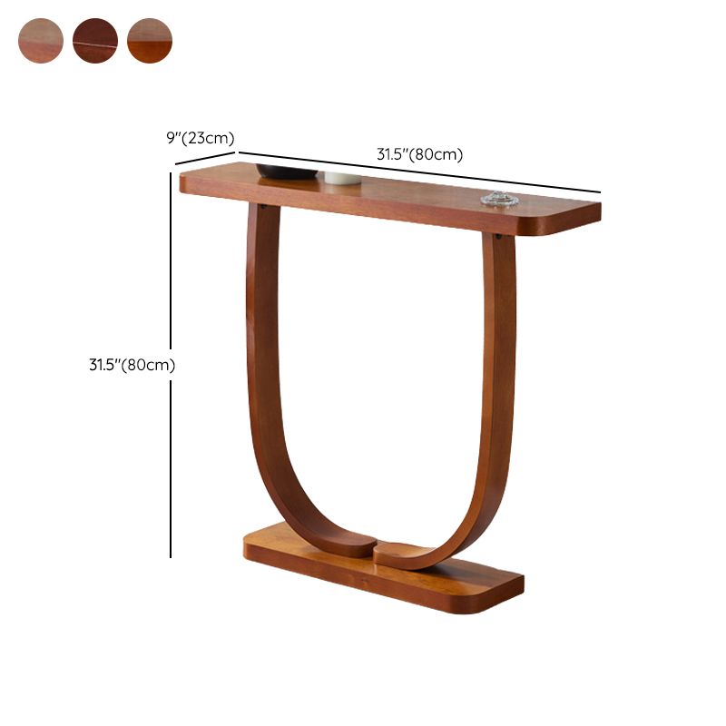 Solid Wood 31.5" Tall Console Table 1-shelf Accent Table for Hall