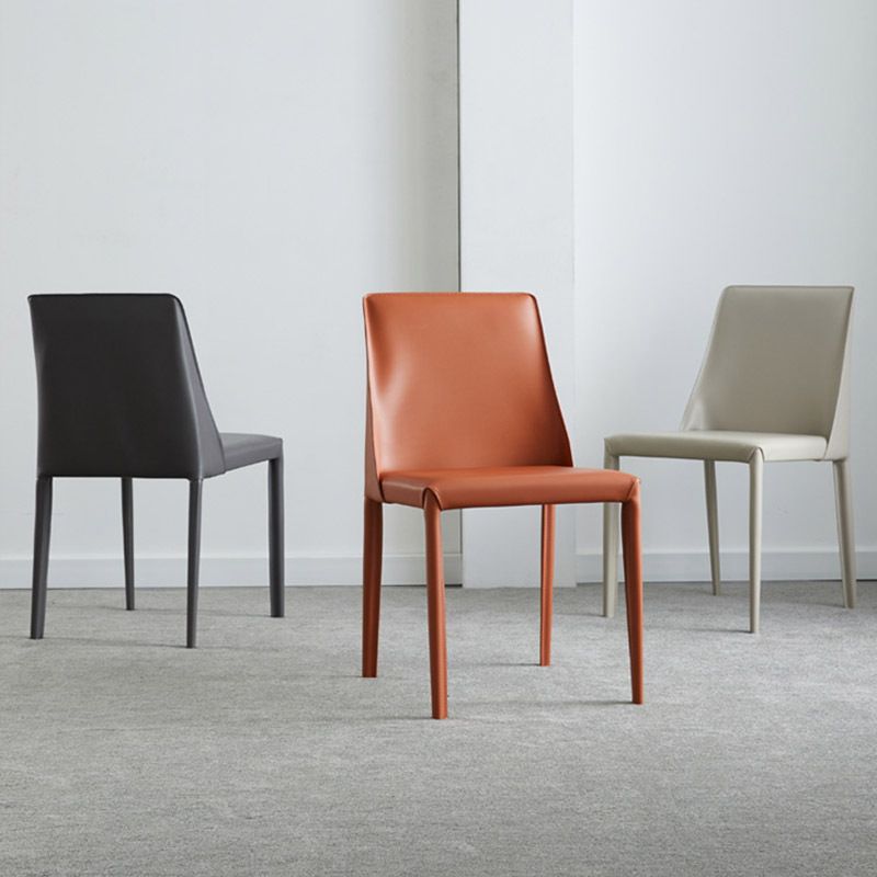 Leather Modern Contemporary  Indoor-Outdoor Side Chair Parsons Chair