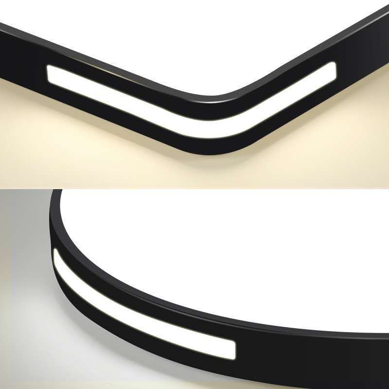 1-Light Geometric Shade Flush Mount Modern Simple Style Flush Mount Ceiling Light Fixture
