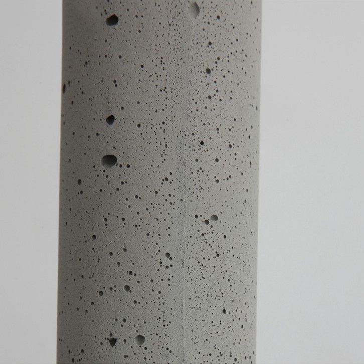 Graue zylindrische LED -Pendelleuchte im modernen künstlerischen Zementlampe für Esszimmer