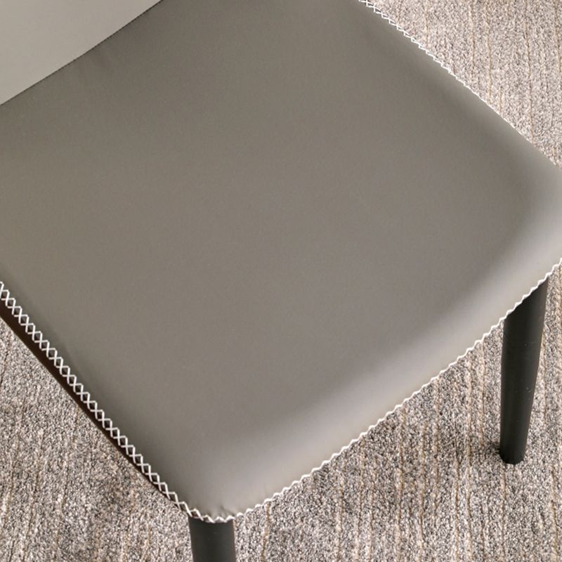 Contemporary Side Metal Frame Chair 17" Wide Parsons Dining Chair for Home
