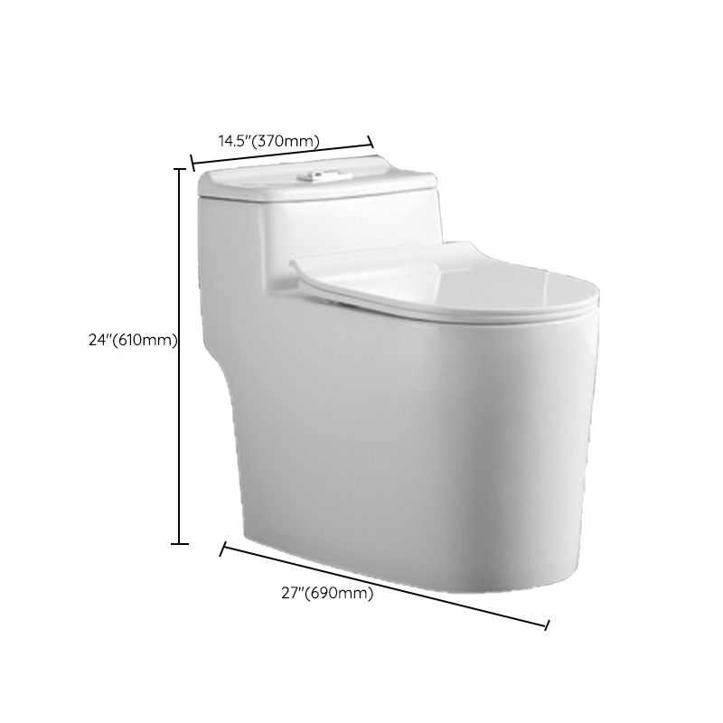 Contemporary White Flush Toilet Ceramic Urine Toilet with Seat for Bathroom