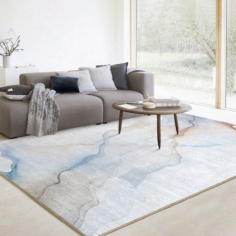 Light Brown Modern Rug Polyester Pattern Area Rug Stain Resistant Rug for Home Decoration