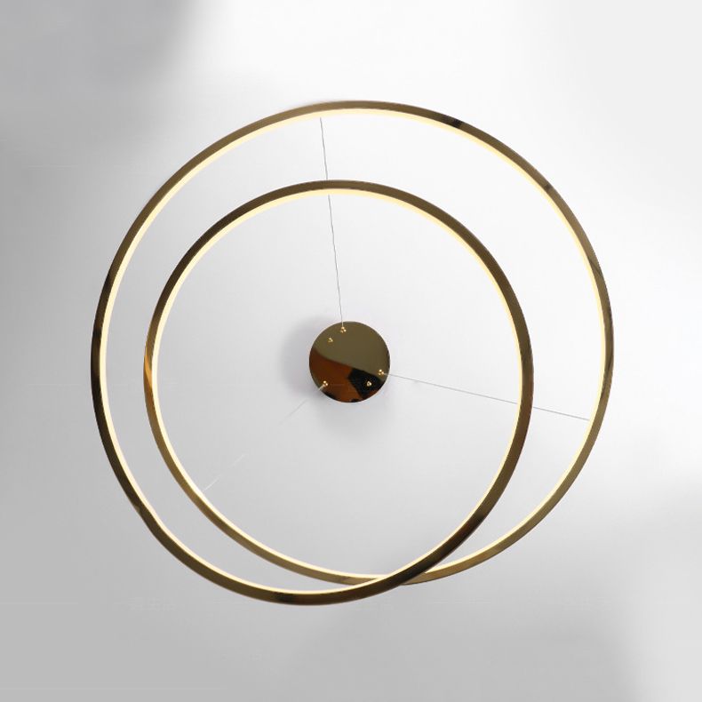 Twist Pendant Light Fixture Minimalist Stainless Steel LED Suspension Light