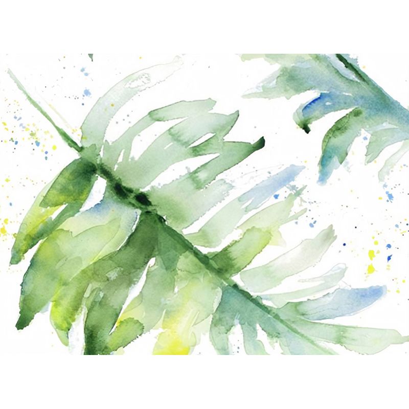 Stain-Resistant Tropical Leaf Mural Extra Large Wall Covering for Gallery and Dress Shop