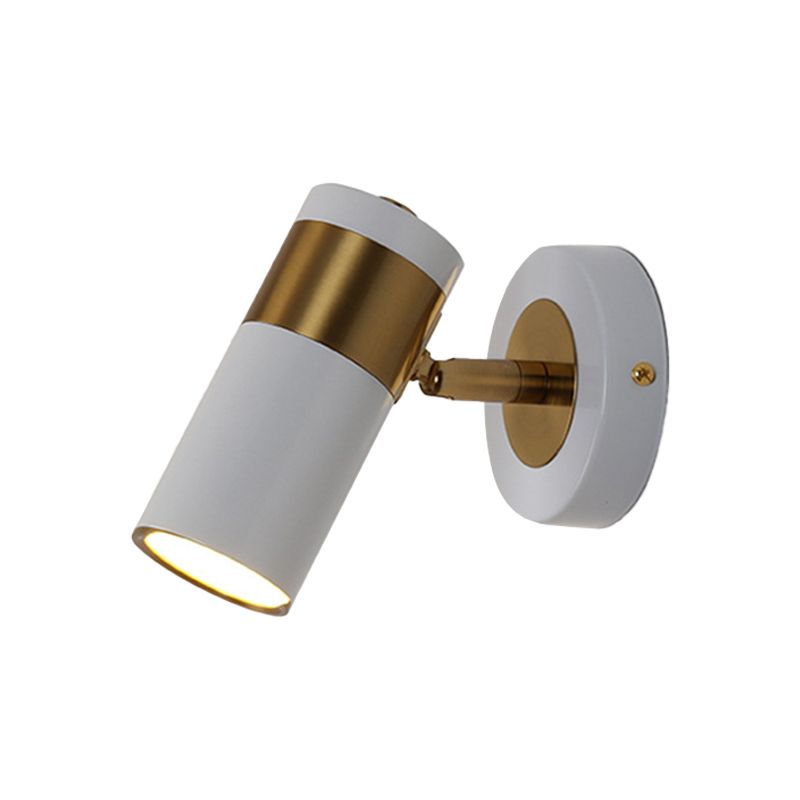 Metal Cylinder Wall Sconce Modern 1 Lights Wall Light for Bedroom