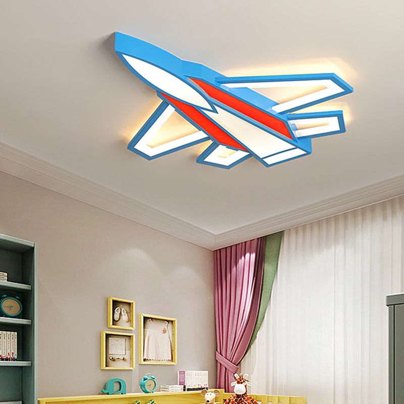 Lampe encastrée en forme d'avion, 1 lumière en métal, projecteur encastré pour chambre d'enfant