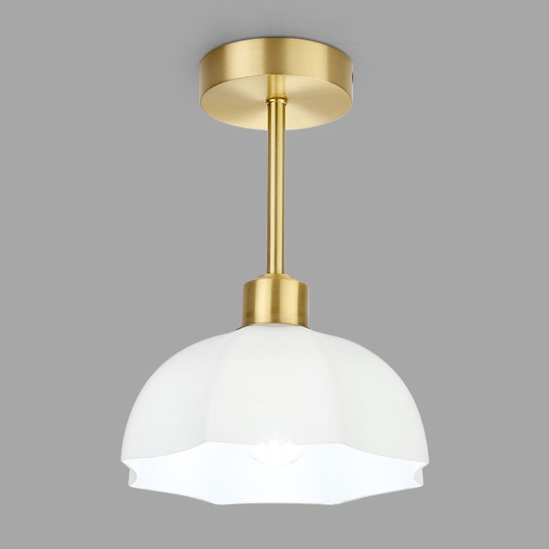 Modern Ceiling Light 1-Light Ceiling Mount Lamp with Glass Shade for Bedroom