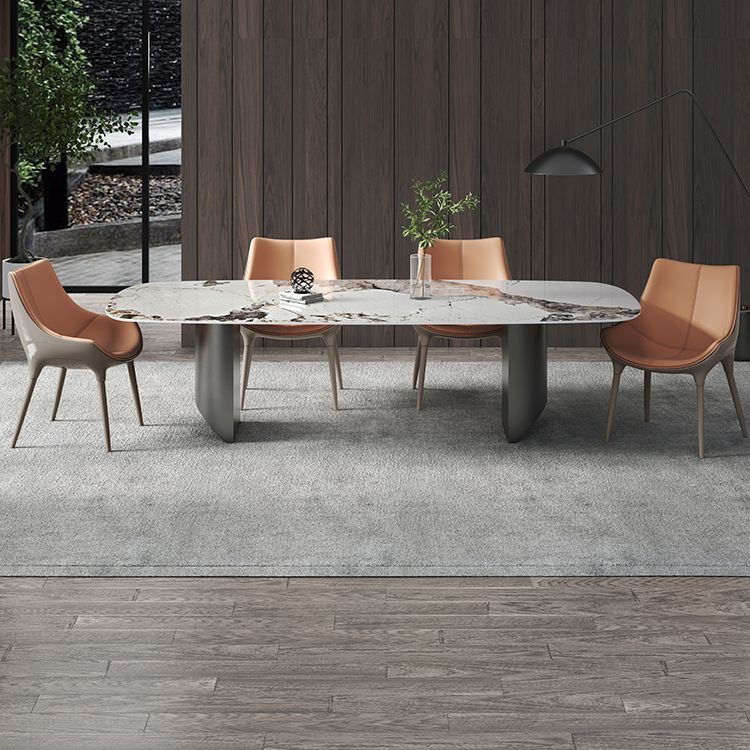 Modern Sintered Stone Dining Set Rectangle 1/2/5 Pieces Dining Set for Dining Areas