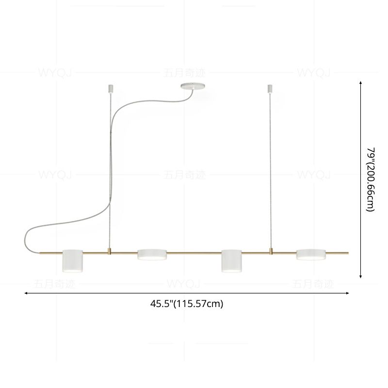 4 Lights Lighting Lighting Lighting Lighting colgante colgante de la isla de cocina