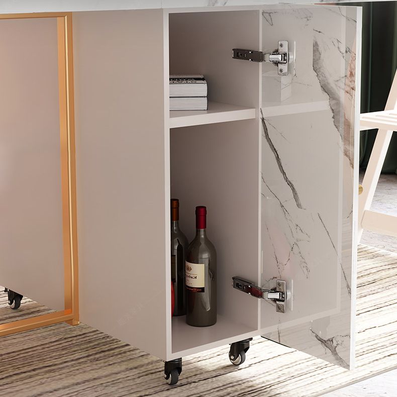 Mesa de comedor moderna de mediados de siglo Mesa de madera ovalada con hoja de caída, 59.1 "L x 31.5" W x 29.5 "H