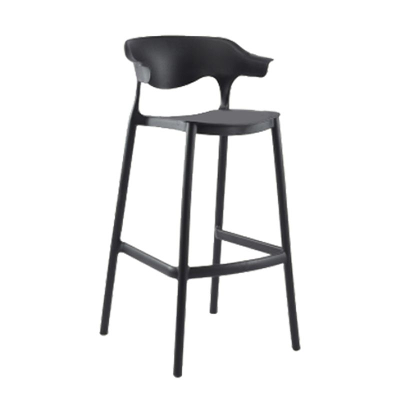 Modern Plastic Counter Stool Armless Bar Stool for Living Room