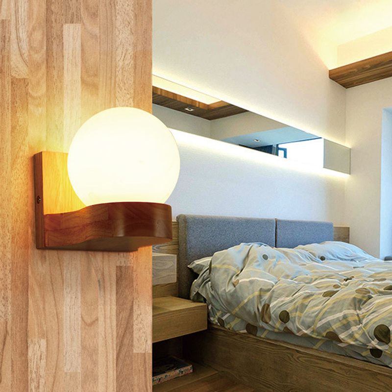 2 LA LA LA LUCCHI LIGHT SCONCE ROUND SCONCIO MODERNO SECCHIO STILO ALLIGHITÀ DELLA parete in legno in marrone