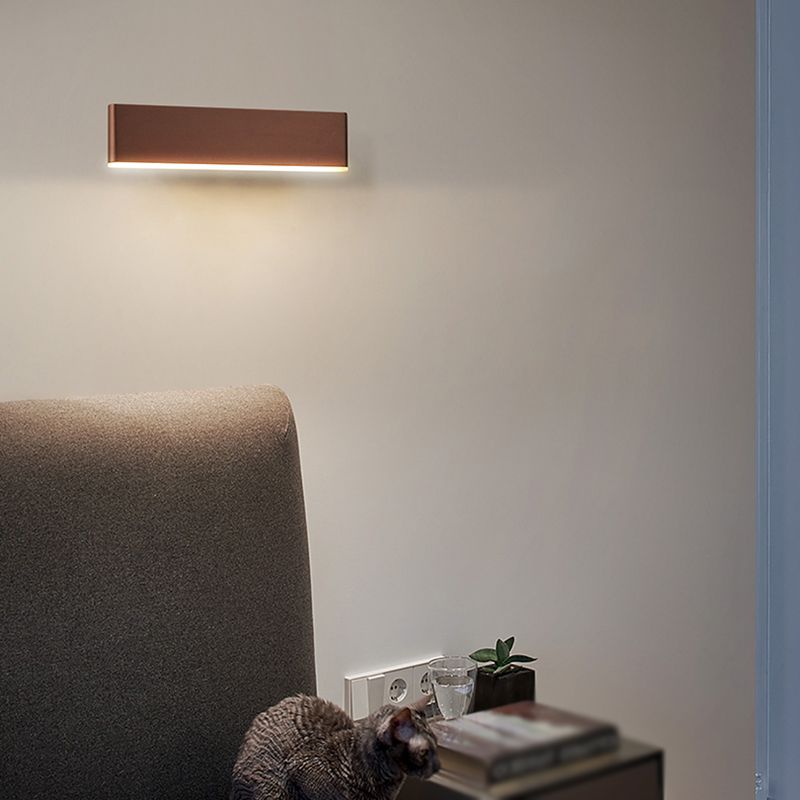 Square Shape Metal Wall Light Modern Style 1 Light Wall Lighting Fixtures