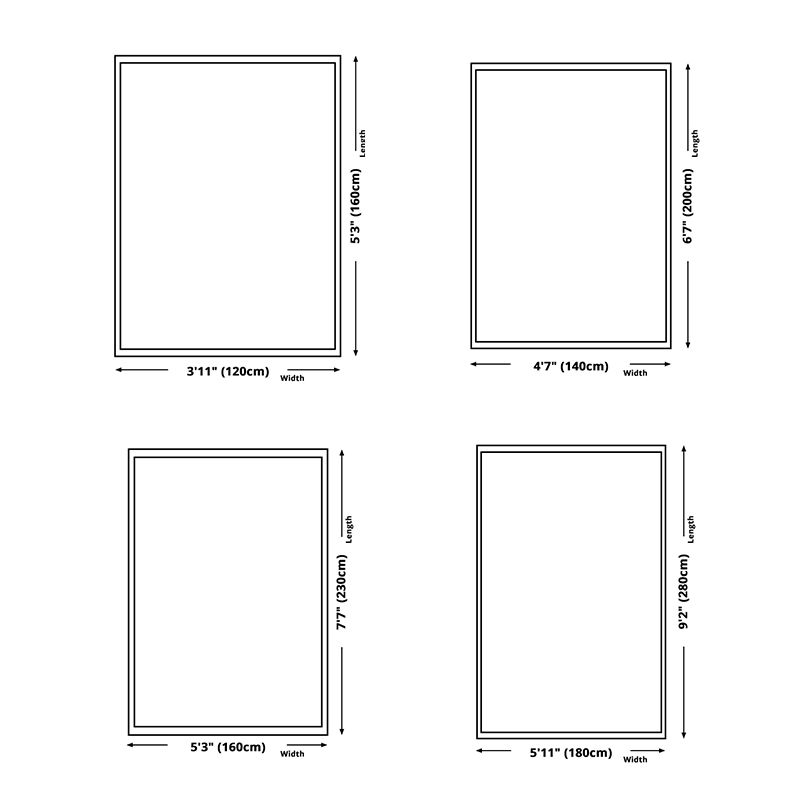 Simplicity Patchwork Rug Polyester Indoor Carpet Non-Slip Backing Area Rug for Home Decoration