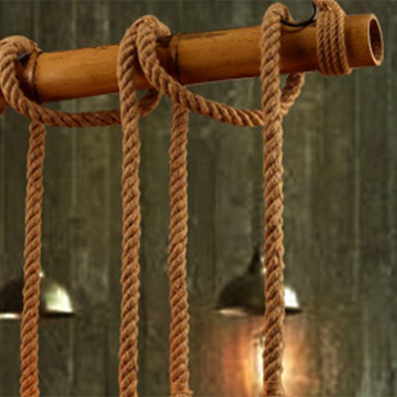Industrial Style Island Lights Metal 3/6/8 Lights Pendant Light in Brown