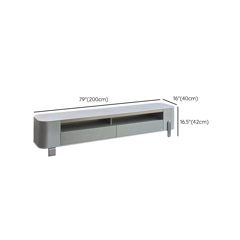 27" Wide Contemporary 4 Legs Slate White Rectangular Coffee Table