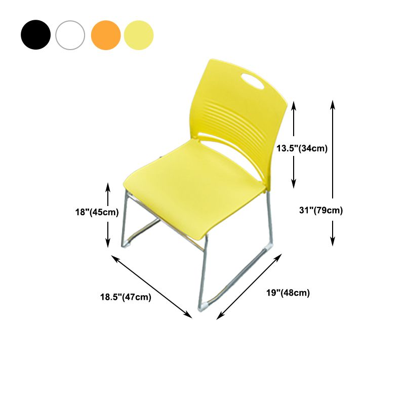 No Wheels Modern Office Chair Armless Upholstered Office Chair