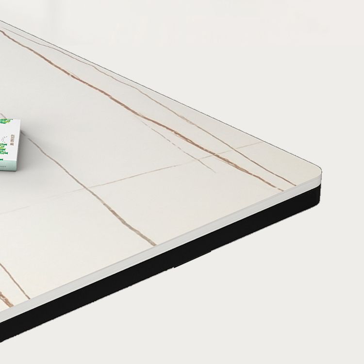 Dining Room Set Nordic Sintered Stone Rectangular Dining Table with Trestle Base