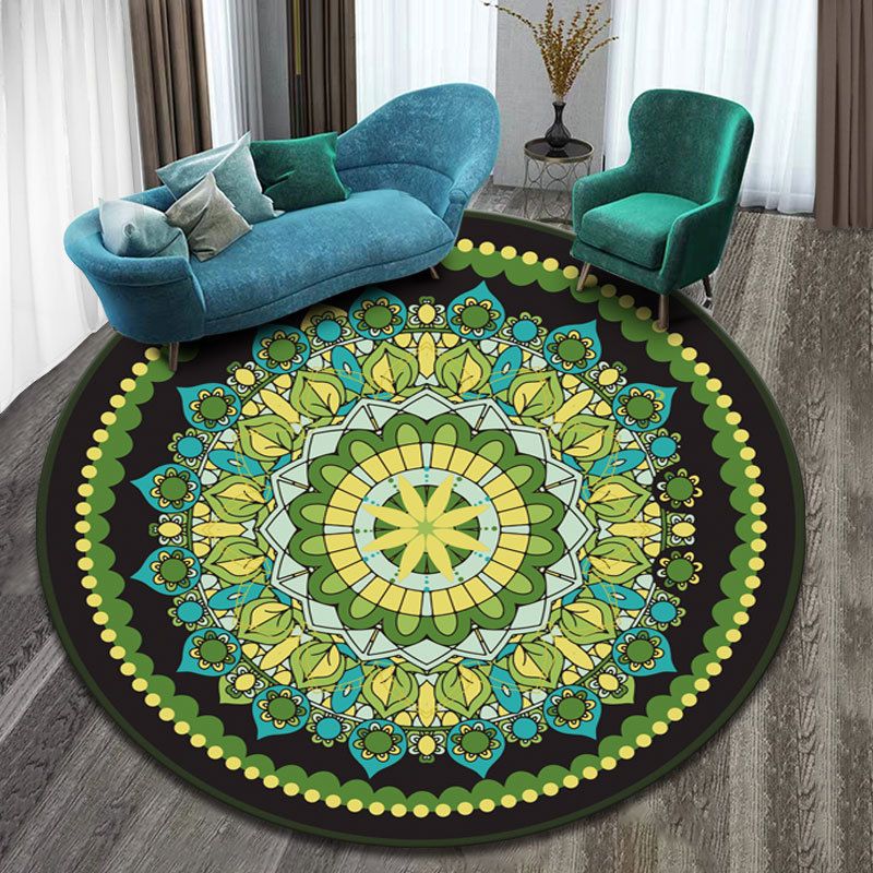 Classy Multicolor Tribal Print Rug Synthetics Bohemian Carpet Non-Slip Pet Friendly Washable Area Rug for Home Deco