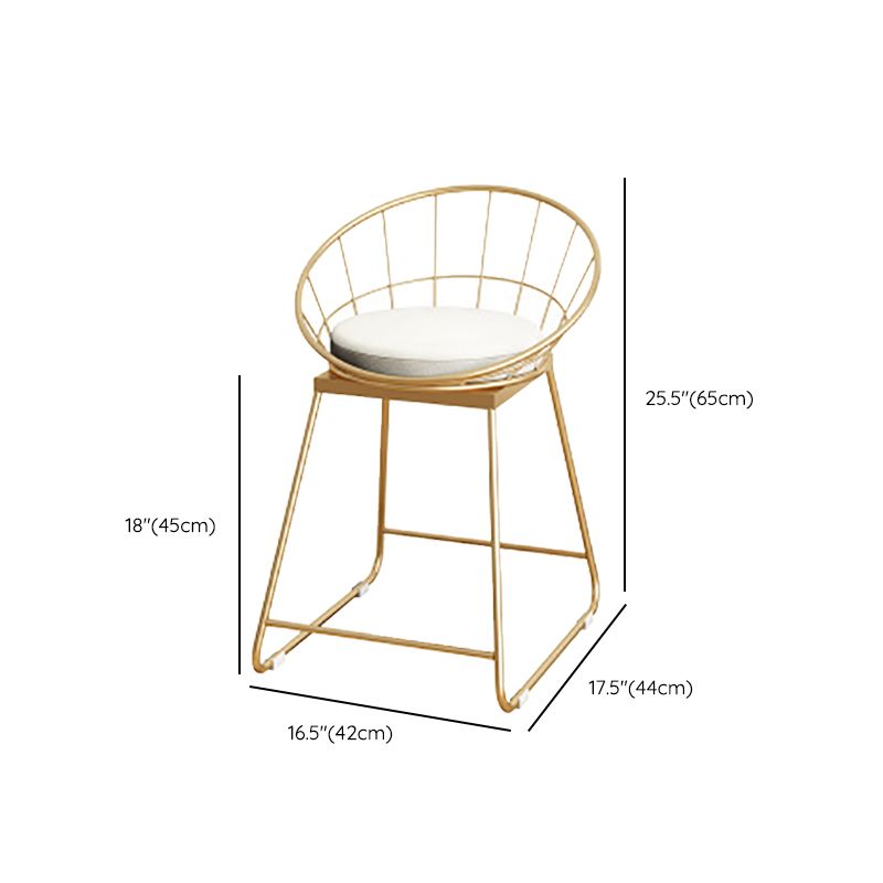 Faux Leather Dining Stools Low Back Bar Stools with Metal Base
