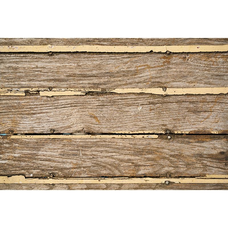 Industrial Style Wood Texture Mural Mildew Resistant for Living Room