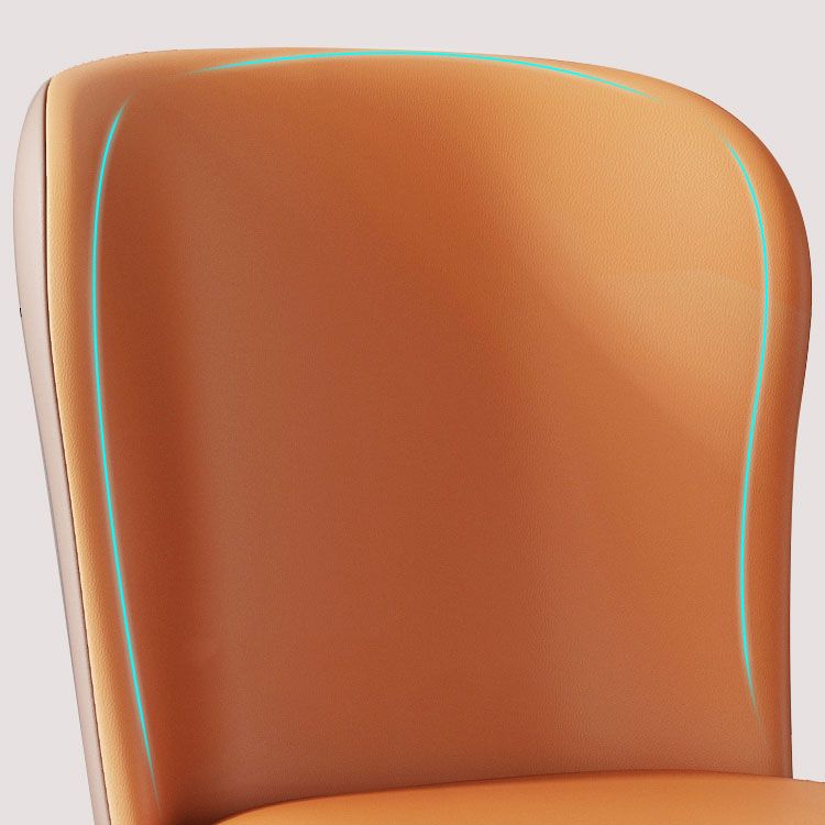 Nordic Glam Style Metal Chairs Dining Armless Chair for Kitchen