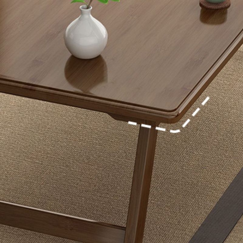 Scandinavian Rectangular Wooden Folding Coffee Cocktail Table