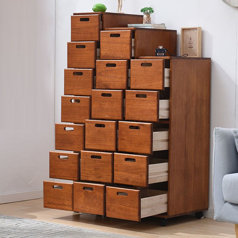 Solid Wood Rectangle Accent Chest with Drawers Chest 7.87" Long
