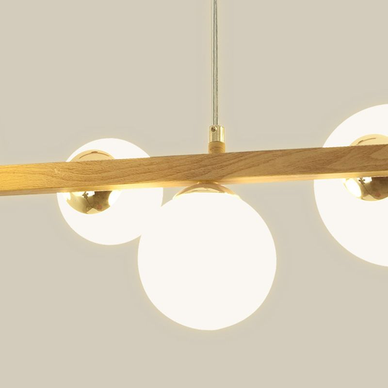 Nordic Style Iron Hanging Lamp Ball Shape Island Light Fixture for Bedroom
