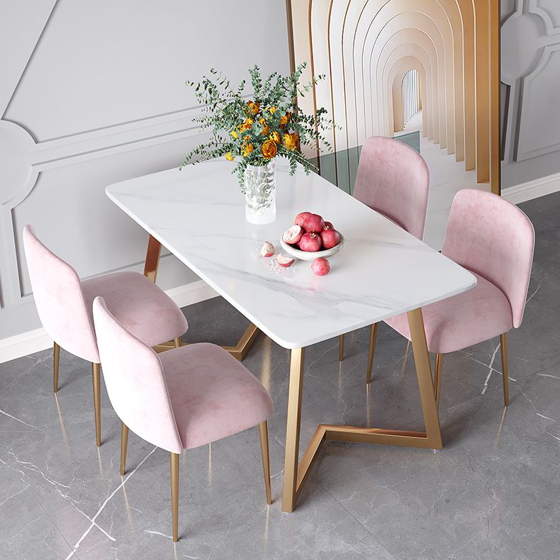 Stone Top Double Pedestal Table Traditional Luxury Rectangle White Dining Table