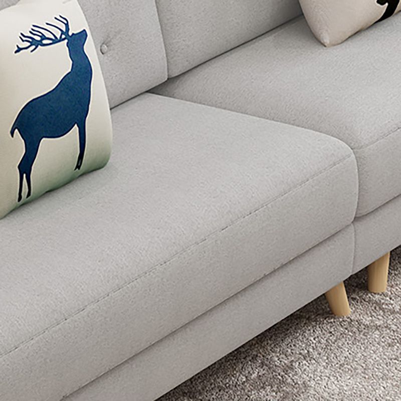 Tessuto grigio moderno/divano standard in pelle finta braccio quadrato di divano trapuntato