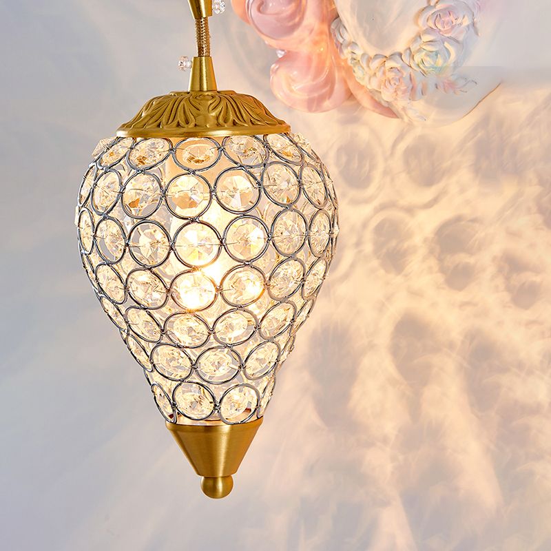 Hollowed out Wall Lamp Nordic Crystal Single Wall Light Fixture with Unicorn Decor