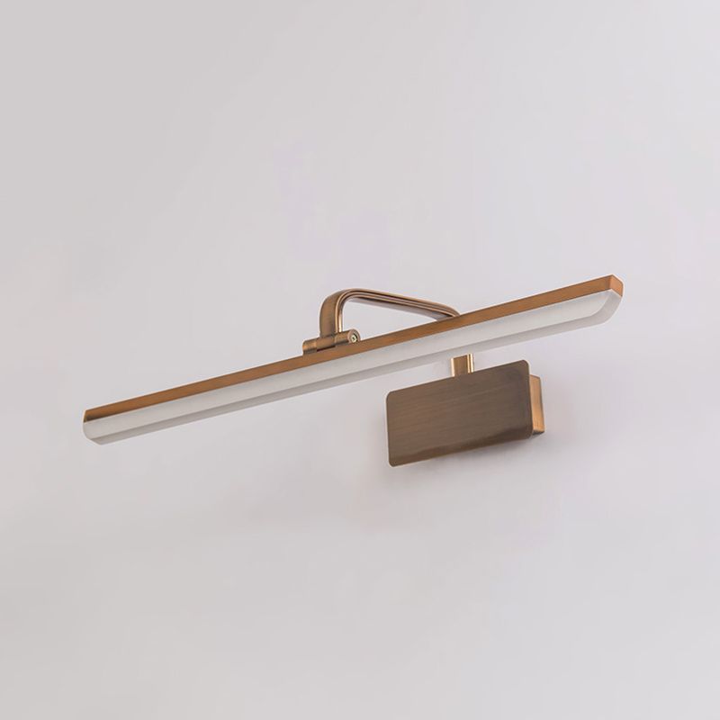 Luz de tocador de metal de estilo moderno Luz de espejo LED lineal para el baño