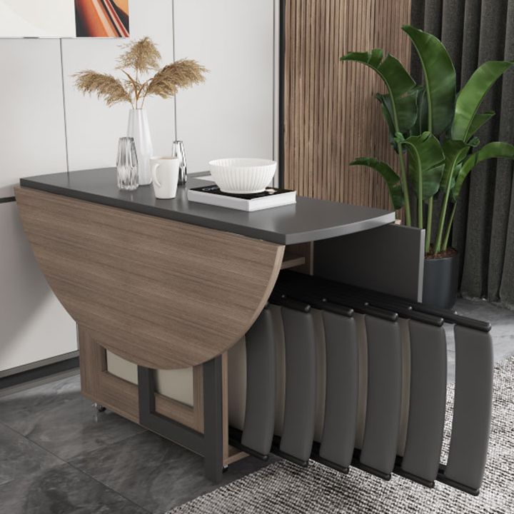 Round Mid-Century Modern Dining Table Pedestal Base Table for Dining Room(only table)