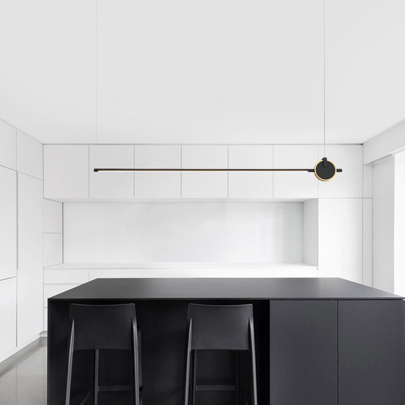 Éclairage d'éclairage à île moderne 1 Light Suspension LED de restaurant Light avec une teinte acrylique