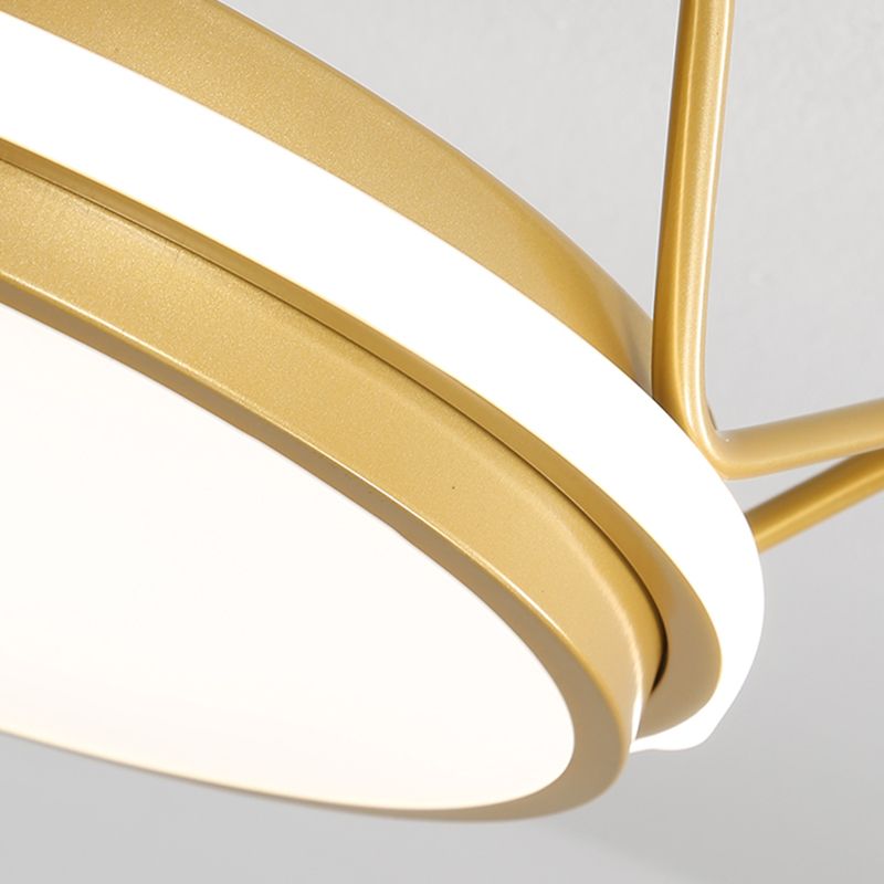 Crown Shape LED Ceiling Lamp Kids Style Iron 2 Lights Flush Mount for Bedroom