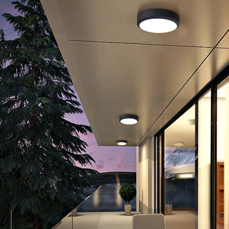 Modern Simple Indoor Outdoor Ceiling Light Waterproof LED Flush Mount Light