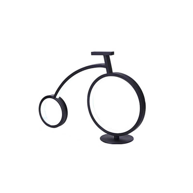 Novelty Bike Shaped Nightstand Lamp Minimalist Metal Bedside LED Table Light