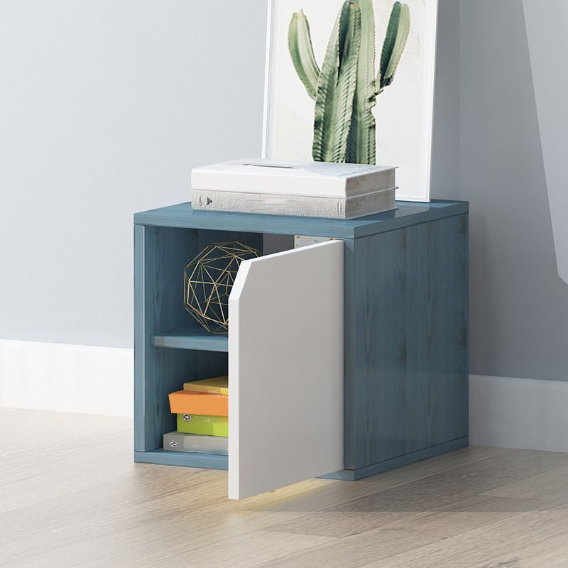 Modern Cube Shelf Bookcase Wood Closed Back Book Shelf for Study Room