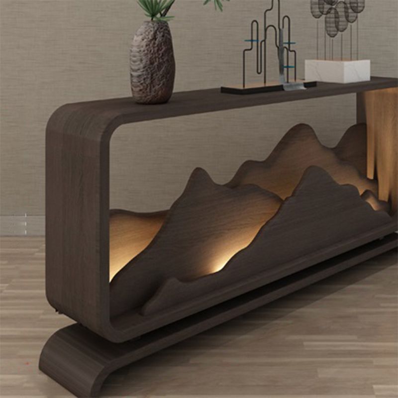 Rectangle Shape Contemporary Console Table Solid Wood Console Sofa Table